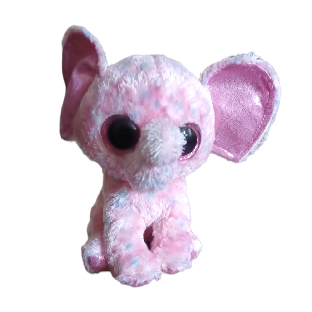 •TY Beanie Boo “Ellie” the Adorable Pink Elephant  big eyes (6 inch)